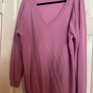 Talbots Soft Purple V-Neck Cashmere Sweater